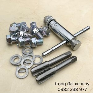 Bộ Cấy Ren Nhớt ( ốc rốn dầu ) 13mmKhắc Phục Tình Trạng Ốc Xả Nhớt bị Tuôn Răng | Trọng Đại Xe Máy