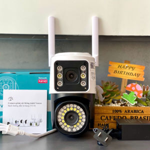 Camera Yoosee 2 Mắt Ngoài Trời 42Led 15MP Báo động chống trộm Ban đêm có màu