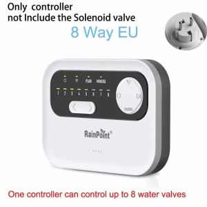 RAINPOINT 8 Station WiFi Smart Sprinkler Controller And Solenoid Valve Irrigation System Works With Sensor