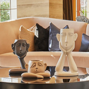 Abstract Figure Resin Vase Home Decoration Display Stand