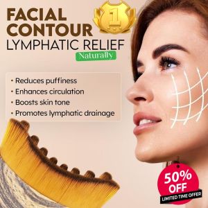 Lifting Anti-wrinkle Facial Contour Brush/Firming Contour Facial Brush  Deswelling Lymphatic Drainage Eye Neck Scraping Brush Facial Massage Meridian Brush