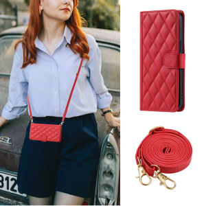 Crossbody Lanyard Strap Wallet Flip Leather Case for iPhone 16 15 14 13 Mini Pro Plus Max Card Book Cover