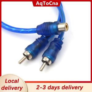 [COD] AqToCna Ship within 24 hours 1 RCA Female To 2 Male Splitter Stereo Audio Y Adapter Cable Wire Connector