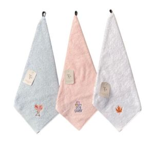 Hand Towel | Lap Tangan Handuk Terry Palmar Premium | Lap Tangan Gantung Warna Motif Bordir Murah Terbaru