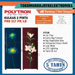 Kulkas Polytron 2 Pintu Metallic 210 liter PRB 217 PR/LB Garansi Resmi By TMJ