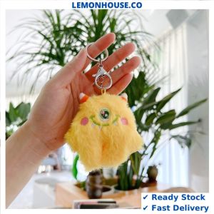 Ready Stock Cartoon Monster Keychain Plush Doll Bag Pendant Key Ring Dolls Bag Accessories Key Chain Gifts cute car keychain present Tote Bag Keychain Student Kolej beg college school bag