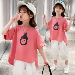 CON Children's Fashion 2PCS（Blouses+Pants）High Quality korean style pants  for kids girl casual clothes 3 to 4 to 5 to 6 to 7 to 8 to 9 to 10 to 11 to  12