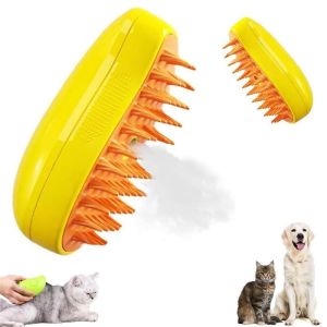 Pet Brush Spray 3 In 1 Brush Kucing Silikon Sikat Uap Kucing