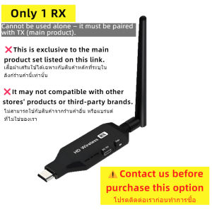 50M Wireless HDMI Extender 1080P - Screen Share Adapter for Camera PC TV Projector Support Up to 1 TX to 4 RX Plug & Play No WiFi Needed