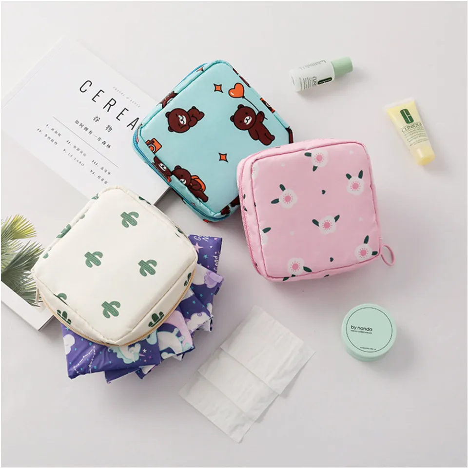 Tampon Bag Credit Card Holder Napkin Pouch Sanitary Napkin Storage Bag INS  Cute | eBay