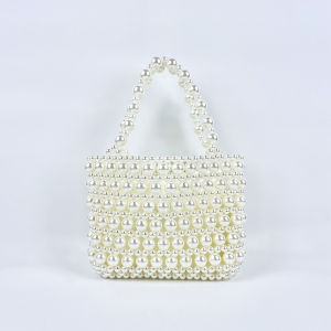 Autumn new collection: French-style niche design exquisite pearl-embellished handbag popular among influencers and socialites woven basket bag