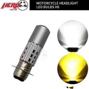 MOKOTO T19 LED HEADLIGHT MOTO-4609 / MOTO-4626 WITH PROJECTOR LENS DUAL BULB YELLOW AND WHITE HI/LOW BEAM SPEEDMOTO