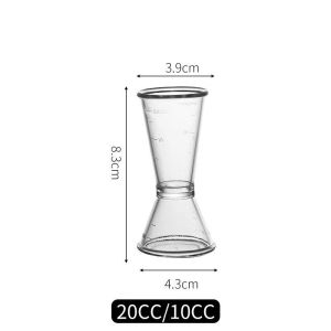 Ounce Cup Double Head Measuring Cup 40cc Acrylic Transparent Measuring Cup Milktea Measuring Cup