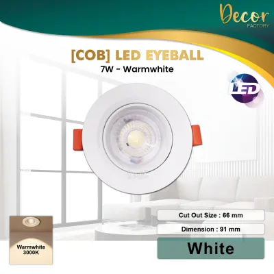 LED EYEBALL 3W 7W LED Spotlight Recessed Light White Silver Eyeball 3W 7W GU10 LED BULB Eyeball Casing Eyeball Frame