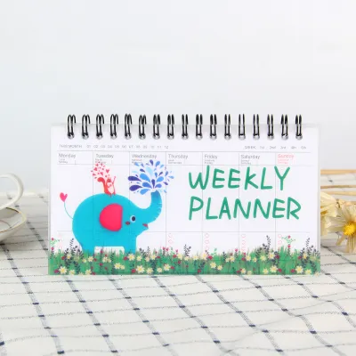 Sổ tay lò xo khổ A5 lên kế hoạch hàng tuần để bàn tiện lợi dễ thương - Weekly Planner