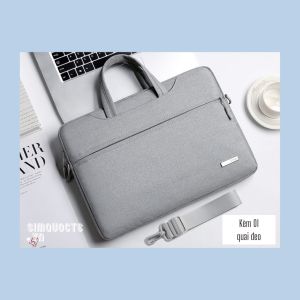 Túi xách đựng laptop 13 - 15.6 inch cho nam nữ công sở vải Oxford chống nước chống sốc kèm quai đeo vai tiện lợi LAP01