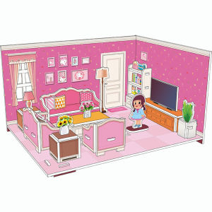 Toybebe Mainan Edukasi Puzzle 3D Puzzle Mainan Edukasi Anak Perempuan Laki Seri Interior Rumah Besar DIY Hadiah Mainan Ank2 Perempuan