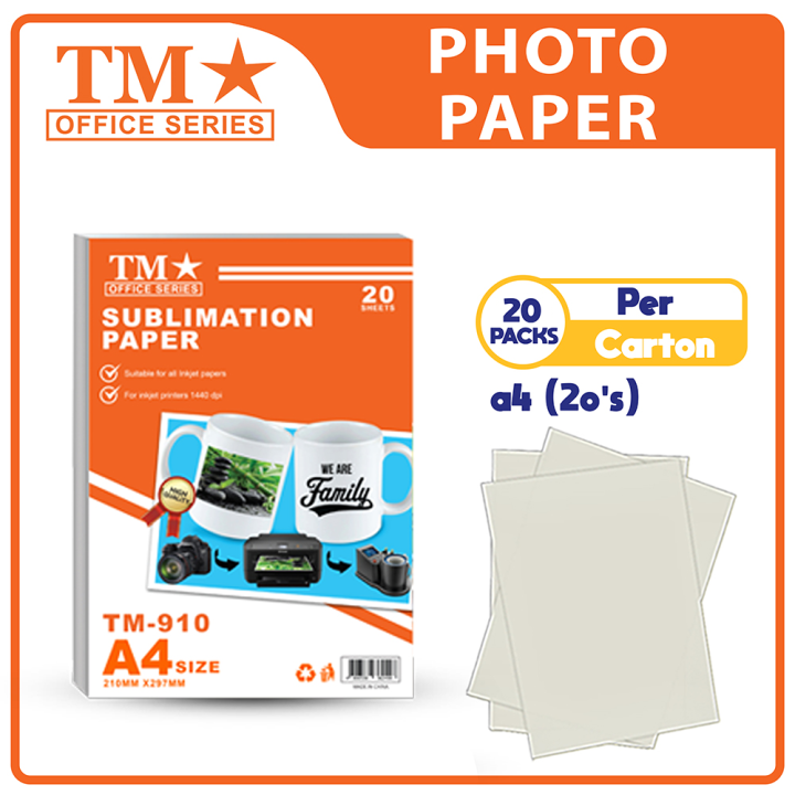TM 20 packs Sublimation Paper A4 20's (TM-910) | Lazada PH