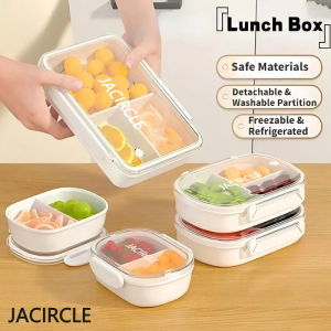 JACIRCLE Lunch Box with Removable Compartments Microwave Safe Food Storage Bento Box
