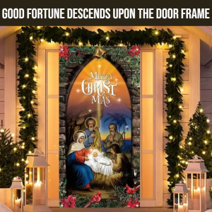 Gods Love You Good Fortune Descends Upon The Door Frame Good Luck Door Curtain Door Cover Party Christmas Background Photo Advent Fabric