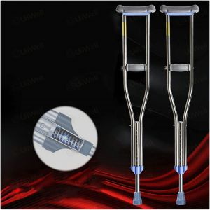 【Toread_mall】ไม้ค้ำยันรักแร้ ไม้เท้าค้ำยัน พับไม่ได้ (1 คู่) อลูมิเนียม ปรับได้ทุกขนาด กับผู้ป่วย ขาหัก ผ่าตัด เข้าเฝือก walking crutches