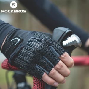 ROCKBROS Bicycle Half Finger Gloves Sport Gel Summer Shockproof Breathable Gloves Thickened Palm Padded Silicone - intl
