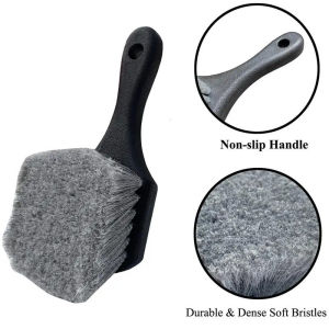 Car Wheel Cleaning Brush Detail Brush Short Handle Tire Rim Washing Brush Vehicles Cleaning Maintain Tools Auto Accessories