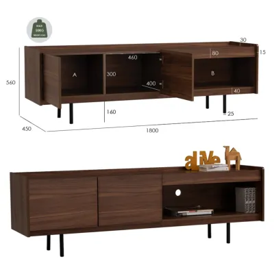 Furniture Direct NORMAN DENVER 6 Feet TV cabinet/ Rak Tv/ / Tv cabinet 6ft
