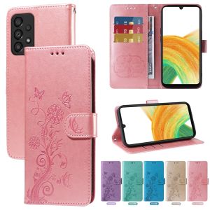For Samsung Galaxy A53 A52S A52 A73 A33 A32 A23 A22 A03 A03S A02S A13 A12 5G Cover Samsung A51 A71 4G Phone Case Lucky Flower Magnetic Leather Wallet Card Slot Fashion Flip Case Casing