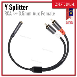 RCA Male to 3.5mm AUX Female Patch Cable 30cm Gold-Plated Precision Audio