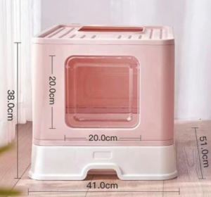 Nhà vệ sinh cho mèo hình vuông có khay kéo dễ dàng 41x51x38cm