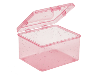 YESPERY Transparent Plastic Storage Box Jewelry Container Small Card Collection Holder Dust-proof Cards Box Student Stationery Storage Box