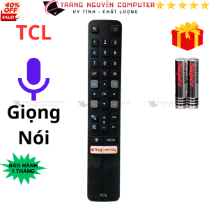 Remote điều khiển tivi TCL Mã 10 micro điều khiển giọng nói - Tặng kèm pin - Trang Nguyễn Comptuer