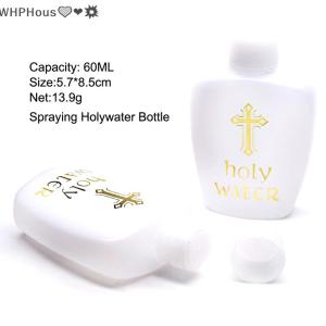 WP💓💛💖 40Pcs 60ml Creative  Cross Pattern Holy Water Bottle Sturdy Portable Durable Premium Church Holy Water Bottle