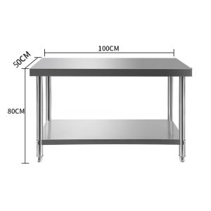 WEIAIBLD Stainless Kitchen Table Stainless Table console table Stainless Working Table Commercial Kitchen Prep Table Stainless Steel Prep Table Kitchen Table Stainless Table For Kitchen