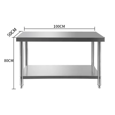 HEJI Stainless Table Stainless Table For Kitchen Kitchen Table Stainless Stainless Steel Kitchen Table Stainless Steel Table For Kitchen Kitchen Table Size 100x50x80cm