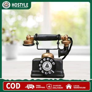【Chinatera】 Antique Retro Telephone Figurine for Home Decoration Vintage Desktop Ornament Gift for Office