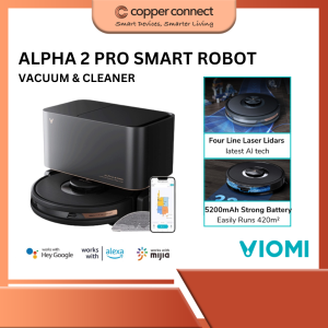 Viomi Alpha 2 Pro Smart Robot Vacuum Cleaner | Self Empty | 4000pa Suction Power | 4 Line Laser Navigation | 1Year Warranty