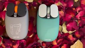 โลฟรี "เมาส์ไร้สาย Wavy Chips" Blossom รองรับบลูทูธและไร้สาย 3600DPI เมาส์ชาร์จได้สำหรับ แท็บเล็ต แล็ปท็อป