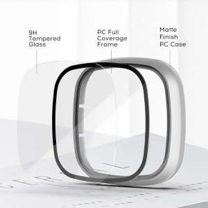 Matte Protective Case for Fitbit versa 3/Sense Cover Screen Protector Full Protective Shell for Versa 3/Sense Accessorie