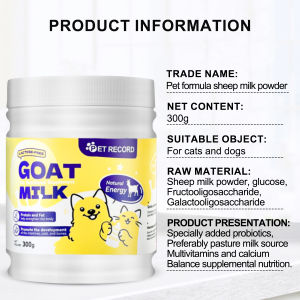 【300g】Pet Goats Milk Powder Pet Milk Replacer For Dog and Cat Supplementing nutrition