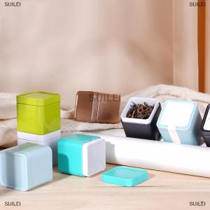 [COD] SUILEI 1PC Mini Tin Storage Box Sealed Tea Caddy Small Square Coffee Jar Tea Leaves Container Cans Small Tinplate Spices Storage Boxes