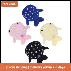 【Local shipping】 New Cartoon Plush Shark Coin Purse Zero Wallet Plush Animal Wallet For Kids Zipper Coin Bag Cute Pendant Data Cable Bag Gift
