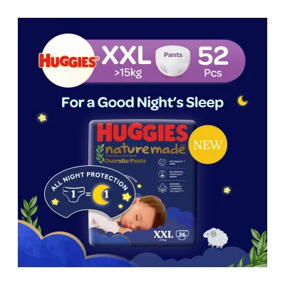 Huggies Naturemade Overnite XXL Pants Case 26s x 2