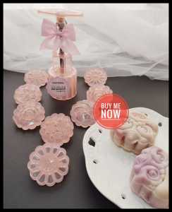 CHEFMADEE Mooncake Mold 50g WK9450 50G MOON CAKE MOLD SET 8pcs Flower Stamps Bakeware Hand Press Moon cake Mould Baking Tool Cookie Cutter Mid-Autumn Festival