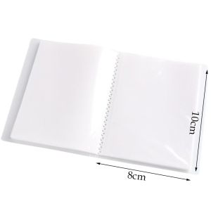 WAPKTY Large Capacity Transparent Sticker Storage Book Blank Page Design Solid Nail Art Piece Storage Book Empty Album Nail Tips Exhibition Photo Album Collecting Nail Stickers
