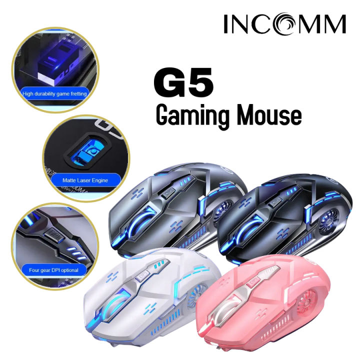 Professional Ergonomic G5 Gaming Mouse 7 colors Backlight USB Wired ...