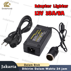 10A/120WATT Adaptor Lighter Converter Konverter 220V AC To 12V DC Lighter Socket Power Mobil Kulkas EU5A