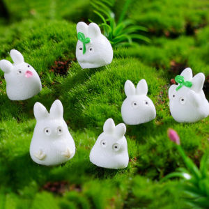 [MIETAO] 1ชิ้นจี้เรซิ่นรูปสัตว์เรืองแสงสำหรับต่างหูพวงกุญแจ DIY งานฝีมือเรืองแสงในที่มืดเครื่องประดับตุ๊กตากระต่ายอ้วนทำน่ารัก