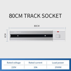 GCM Power Track Outlet Universal Power Adapter Socket Outlet Movable Power Track Socket Modern Electric Wall Outlet for Living Room Office Kitchen